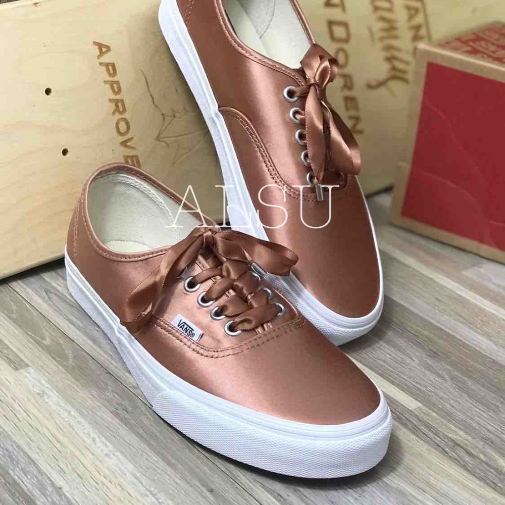 NWT VANS Authentic Satin Lux Rose W AUTHENTIC - Picture 5 of 8